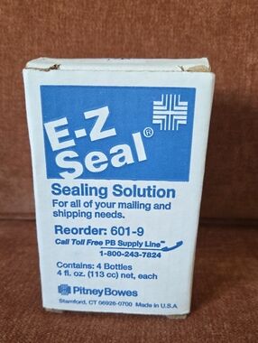 New Pitney Bowes E-Z SEAL Sealing Solution 4 Bottles 4fl Oz